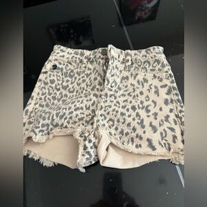 Kancan leopard denim shorts size 23.